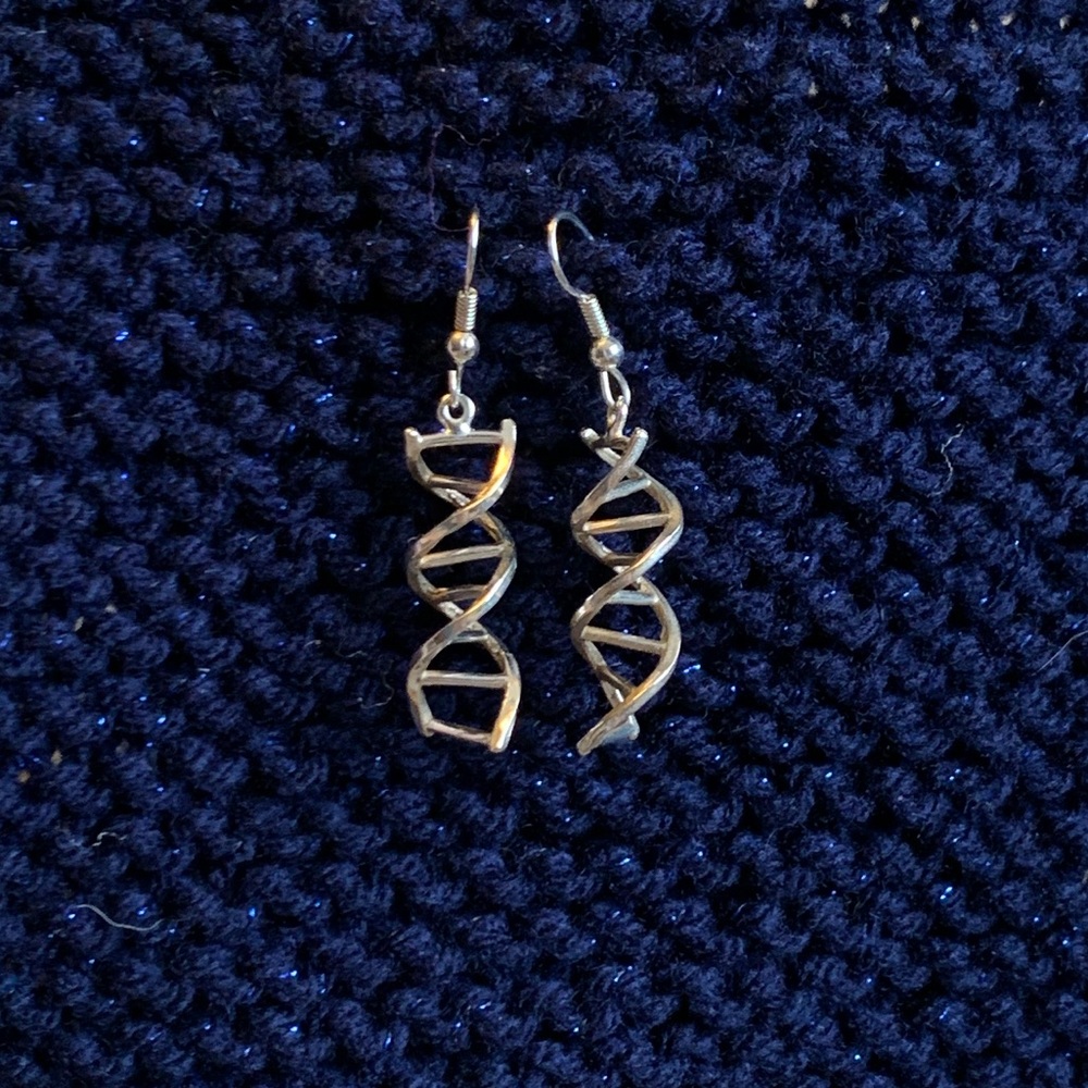 Silver DNA Earrings